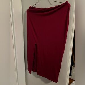 Red bodycon skirt
